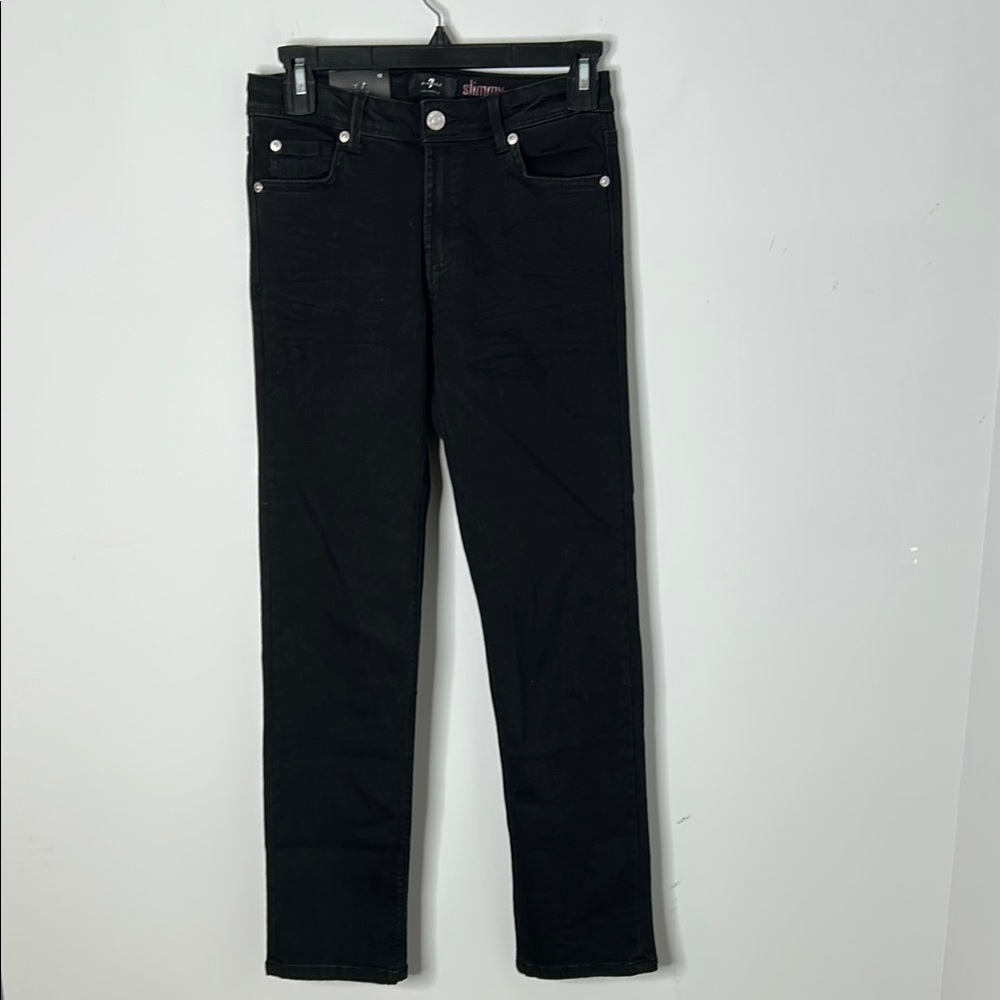 7 For All Mankind Kids Black Slimmy Straight Leg Jeans NWT